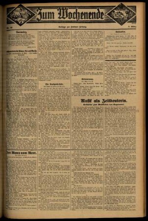 Zweite Ausgabe vom Sonntag, den 08. März 1931.