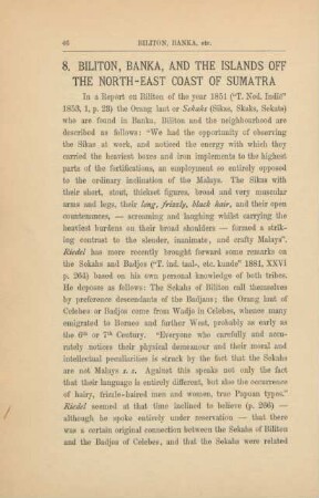 8. Biliton, Banka, and the islands off the north-east coast of Sumatra