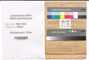 Entnazifizierung Peter Schoepmann , geb. 17.04.1890 (Postassistent)