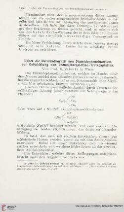 19: Ueber die Verwendbarkeit von Diamidophenolnatrium zur Entwicklung von Bromsilbergelatine-Trockenplatten