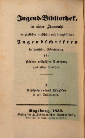 Geschichte eines Maxd'or : in drei Erzählungen
