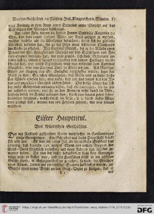 Eilfter Haupttitul. Von Asiatischen Geschichten