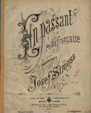 En passant : Polka française für d. Pianoforte ; op. 273