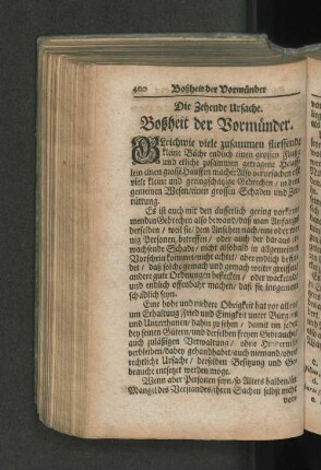 Die Zehende Ursache. Boßheit der Vormünder.