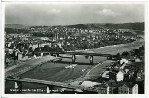 Meißen. Blick ins obere Elbtal