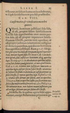 Cap. VIII. Confirmatio et vindicatio membri quinti.
