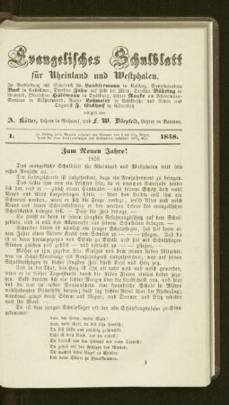 Zum Neuen Jahre! : 1858