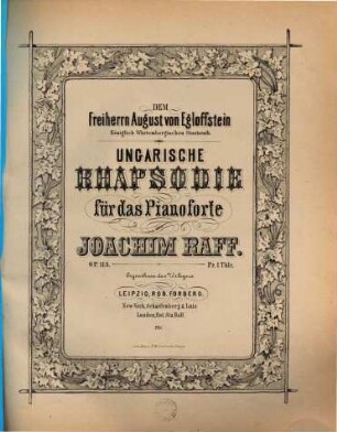 Ungarische Rhapsodie : für d. Pianoforte ; op. 113