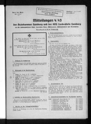 8. Lebensmittelattestprüfstellen der Ärztekammer Hamburg.