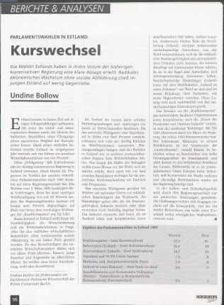 Parlamentswahlen in Estland: Kurswechsel