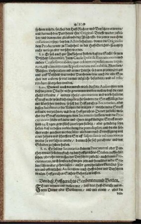 Tit. V. Von deß Hoffgerichts Scribenten und Botten