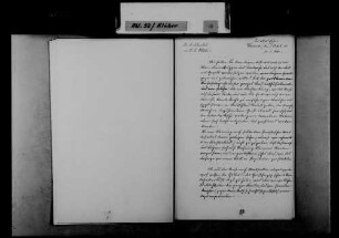 Schreiben von Andreas Schrickel, Karlsruhe, an Johann Ludwig Klüber: Möglicher militärischer Konflikt zwischen Baden und Bayern