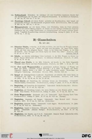 B) Glasscheiben (Nr. 167-207)