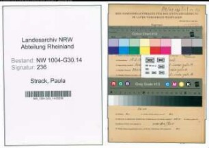 Entnazifizierung Paula Strack , geb. 17.02.1912 ()
