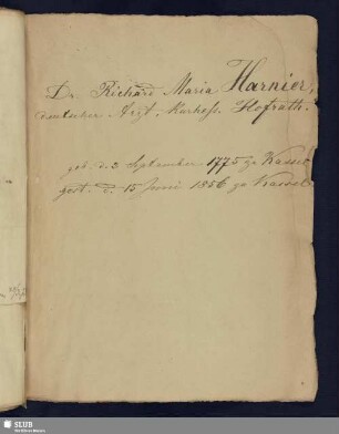 Nr. 13. Harnier, Richard Maria