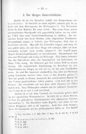 2. Die übrigen Unterrichtsfächer.