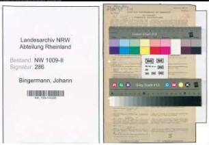 Entnazifizierung Johann Bingermann , geb. 10.01.1888 (Justizinspektor)
