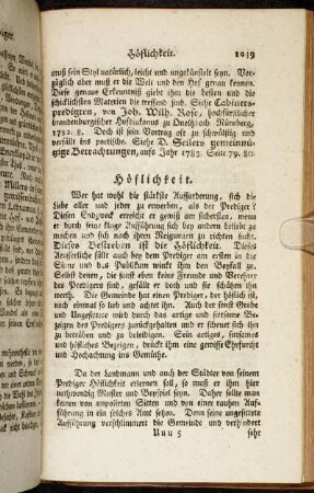 Höflichkeit. - Homilie.
