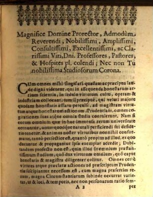 Oratio panegyrica civilis prudentiae elogium continens