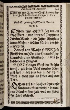 Bet- Klag- und Bußlieder