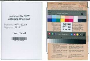 Entnazifizierung Rudolf Holz , geb. 16.02.1889 (Postbeamter)