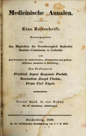 Medicinische Annalen. 4. 1838