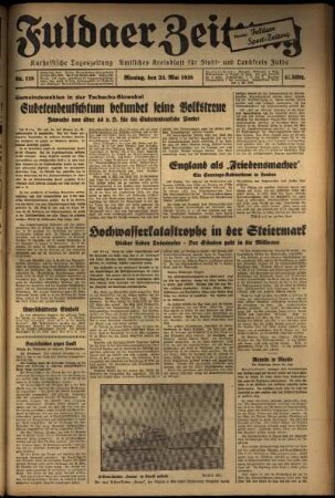 Ausgabe vom Montag, den 23. Mai 1938.