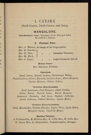 13-23, Mangalore (with several out-stations)