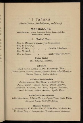 13-23, Mangalore (with several out-stations)