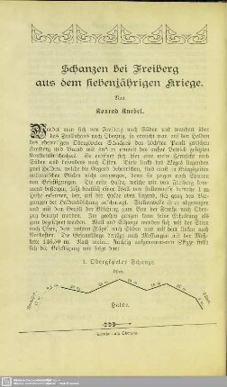 Schanzen bei Freiberg aus dem siebenjährigen Kriege