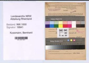 Entnazifizierung Bernhard Kossmann, geb. 31.03.1891 (Lehrer)