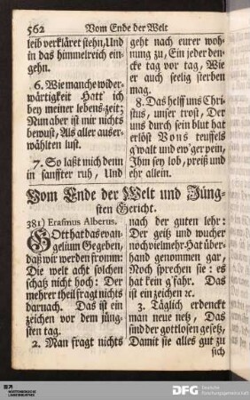 Vom Ende der Welt und Jüngsten Gericht.