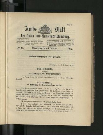 No. 16. 6. Februar. 1902.