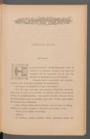 Capítulo XXVIII - ¡El honor!