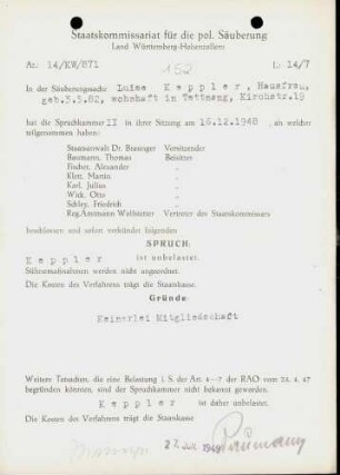 Keppler, Luise