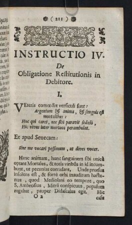 211-216, I. De Obligatione Restitutionis in Debitore