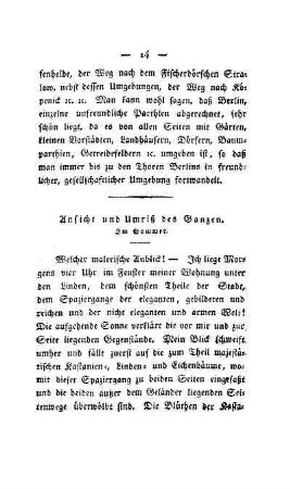 Ansicht und Umriß des Ganzen