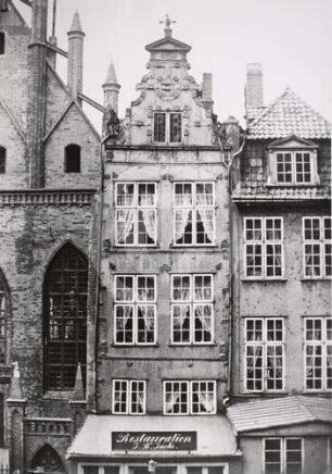 Fassade des Bürgerhauses Brotbänkengasse 1 in Danzig