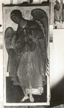 Erzengel Gabriel : Erzengel Gabriel. Ikone; 157,5 x 69 cm (1401/1500). Nowgorod: Historisch-künstlerisches Museum