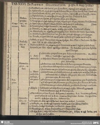 Tab. XXVI. De Figuris Grammaticis