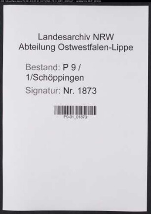 Sterberegister Standesamt Schöppingen