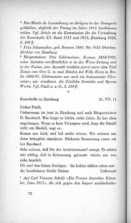 Kunsthalle zu Hamburg 21. VII. 11