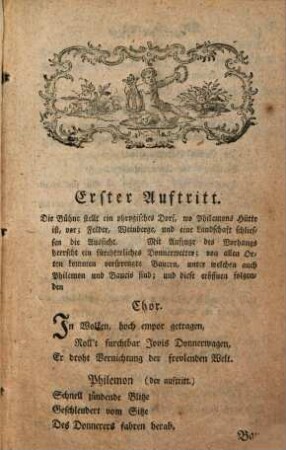 Philemon und Baucis : Ein Original-Singspiel in einem Aufzuge