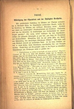 Schluß. Würdigung des Charakters und der Thätigkeit Bertholds.