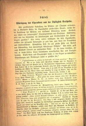 Schluß. Würdigung des Charakters und der Thätigkeit Bertholds.
