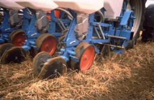 Fotografie: Säverfahren, Einzelkornsaat, Mais, Mulchsaat, Unterfußdüngung