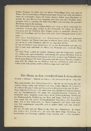 Der Mann in den verschiedenen Lebensaltern