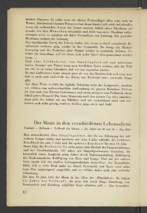 Der Mann in den verschiedenen Lebensaltern