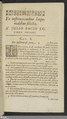 Ex institutionibus Imperialibus selecta