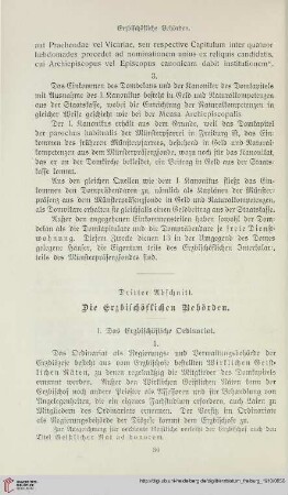 3. Abschnitt: Die Erzbischöflichen Behörden